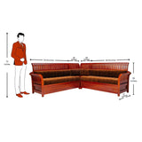 Orlando Pro Regal Wooden Sofa - Corner Set - Honey Finish